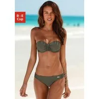 Buffalo Bügel-Bandeau-Bikini trendiger Look, mit abnehmbaren Trägern, mit geflochtenen Details