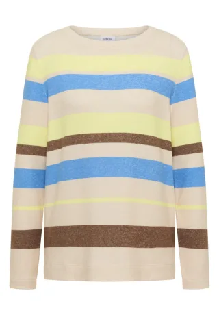 Cecil - Gestreiftes Shirt braun - Gr. - XL