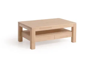 Couchtisch Tisch mit Schublade DINOT Buche Massivholz 110x70 cm
