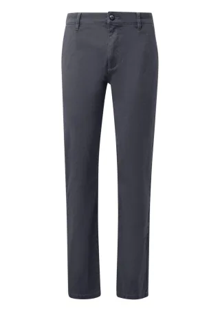 Q/S designed by - Chino aus zweifarbigem Oxfordgewebe grau - Gr. - 34