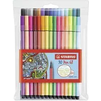 STABILO Faserstift STABILO Pen 68 Filzstift - 1 mm - 30er Etui - Kunststoffetui