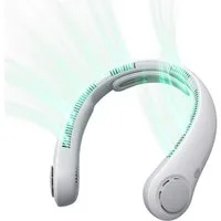 Jisulife Akku-Ventilator Nackenventilator 4, 5000mAh Nackenventilator mit flexiblem Silikondesign