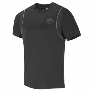 Umbro-Grafiklogo Kurzhülse schwarze Crew Männer Ptf Poly T-Shirt 65844g Kmk Schwarz