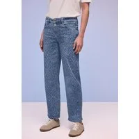 STREET ONE Straight-Jeans Style Amalia Straight Leg mit einem gelaserten Leo?Muster