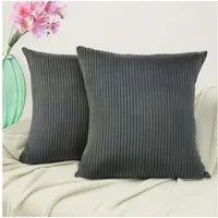 Amilian Dekokissen Sofakissen Couchkissen 2er Set - mit Füllung und Kissenbezug, weich, Hotelverschluss, formstabil