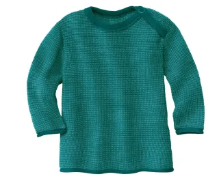 Disana Melange-Pullover 98/104 pacific-lagoon