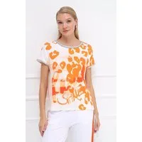 Passioni T-Shirt mit Leoprint und Glitzer Details