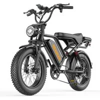 Vankel E-Bike Cityrad Herren u. Damen E-Fatbike 20 Zoll 250W 960Wh 80km Scheibenbremse, Kettenschaltung, Heckmotor, 960 Wh, Vollfederung und Scheibenbremsen für Stadt, Schotter und Touren