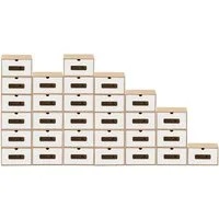 BigDean Schuhbox 30 Boxen stapelbar mit Sichtfenster & Schublade Schuhe Spielzeug etc. (Set, 30 St., Schuhbox), Bemalbar, Dekorierbar, Stapelbar