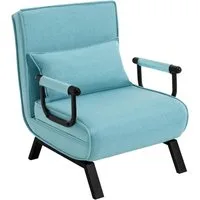Woltu Schlafsofa, 1 Teile, Schlafsessel 3 in 1, mit Bettfunktion, Sofabett Gästebett