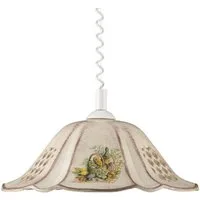 Helios Leuchten Pendelleuchte Küchenlampe Keramik, Keramiklampe, Deckenlampe, Hängelampe Esstisch, Küche Esszimmer Küchentisch, Deckenleuchte hängend höhenverstellbar