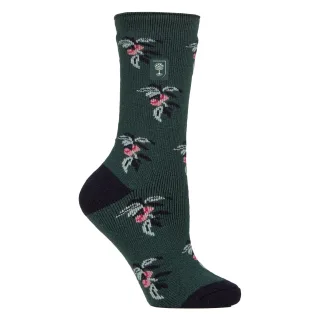 Damen Thermosocken | Dünne florale Fleece-Socken