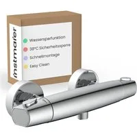 instmaier Brausethermostat Beatrice, Duschthermostat mit Verbrühschutz, Farbe Chrom
