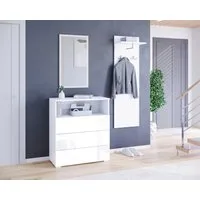 OTTO home Garderoben-Set PARIS/ TOKYO, (Komplett-Set, 3-St), Garderoben- Set Breite 140cm, hochkant oder quer montierbar Spiegel