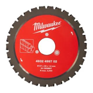 Milwaukee Sägeblatt 137/28mm Z30 Metall für Baustahlschneider - 4932499702