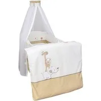 Baby-Delux Babybettwäsche Baby Bettwäsche Set 4-Tlg. Nestchen Chiffonhimmel, Baumwolle, 4 teilig, Bettset für Babybetten 140x70 & 120x60 verschiedene Designs