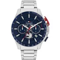 Tommy Hilfiger Chronograph BANK 1792261, Quarzuhr, Armbanduhr, Herrenuhr, Edelstahlarmband, analog, Tag