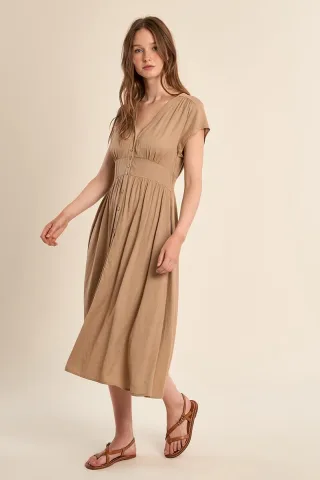 molly bracken - Midi-Kleid, tailliert braun - Gr. - XS