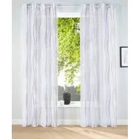 OTTO home Gardine Dimona (2 St), Ösen, transparent, Voile, 2-er Set, transparent, Voile, Polyester, Wellen