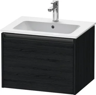 Duravit Ketho.2 Waschtischunterbau wandhängend Eiche Schwarz Matt 610x480x440 mm - K25062016160000 K25062016160000