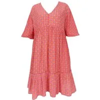 Guru-Shop Midikleid Boho Kurzarm Sommerkleid, Maxikleid,.. alternative Bekleidung