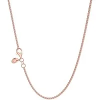 Seinerzeit FLORA & FAUNA Silberkette Kordelkette 1.2 Rosé-vergoldet 50cm (1-tlg), Material: 925 Sterling Silber, rosé vergoldet