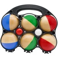 GICO Spielzeug-Gartenset GICO Boccia Spiel 6er aus Massivholz, Durchmesser 7 cm 3010