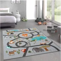 Carpetia Kinderteppich Spielteppich, rechteckig, Höhe: 4 mm, pflegeleicht, strapazierfähig, rutschhemmend