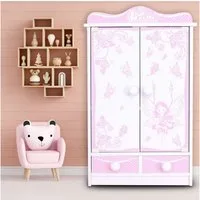 habeig Puppenkleiderschrank Kinderschrank Kleiderschrank 52 cm hoch Wandschrank Puppenschrank
