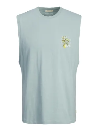 JACK&JONES - JORMYKONOS SLEEVELESS CREW NECK gray mist - Gr. - M