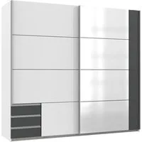 Wimex Schwebetürenschrank Emden moderner Kleiderschrank mit Spiegel und Schubladen Schlafzimmer Schrank Garderobenschrank mit Schwebetüren Topseller