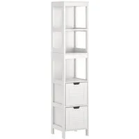 osoltus Badregal osoltus Badschrank Hochschrank Badregal Hampton 144 cm Holz Weiß