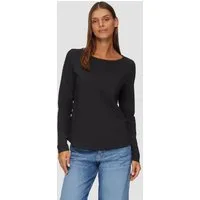 s.Oliver Langarmshirt T-Shirt Longsleeve mit Flammgarnstruktur und U-Boot-Ausschnitt