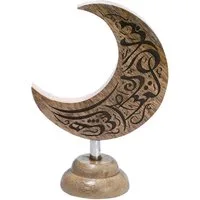 Marrakesch Orient & Mediterran Interior Dekofigur Orientalischer Dekoaufsteller Ramala edel aus Mangoholz in Natur 22 cm (1 St), Handarbeit