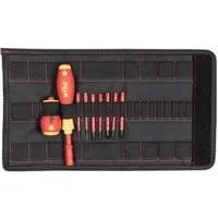 Schraubendreher mit Bithalter electric slimVario rot/gelb, 9-teilig, mit slimBits und Stubby
