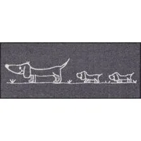 Salonloewe Läufer Fußabtreter klein 30x75 Hereingedackelt anthrazit, Läufer Mini, Höhe: 300 mm