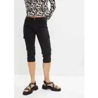 bonprix Caprihose aus Baumwolle mit Elasthan, Skinny Fit, im Cargo-Look