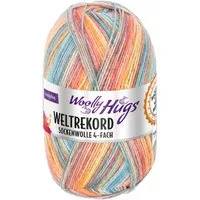 Woolly Hugs Woolly Hugs WELTREKORD Sockenwolle 4-fach 100 g Häkelwolle, 420 m (Offizielles Woolly Hugs Weltrekord-Sockengarn), 100 g