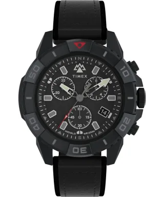 Timex Ridge Chrono Herren Schwarz Uhr TW2W16000