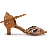 Dancing Queens Sparkle Shine Tanzschuhe Satin - Absatz 5.0 cm flare Sandalette Tanzschuh 5 cm Absatz: Salsa, Bachata, Kizomba, Zumba