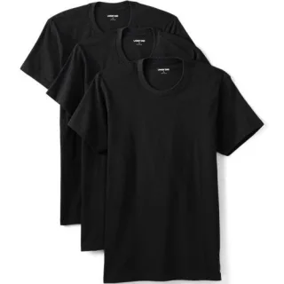 Kurzarm-Shirt mit Rundhalsausschnitt für Herren (3er-Set), Herren, size: regular, Sonstige, Baumwolle, by Lands' End
