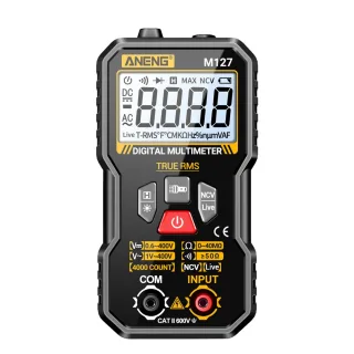 ANENG M127 Digital Multimeter True RMS 4000 Counts Automatic Identification High-Definition Backlight LCD Compact Portab