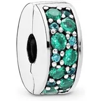 Pandora Charm-Einhänger Pandora silber Clip grüne Steine 791817MCZ