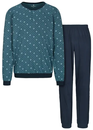 BASEFIELD - He.-Pyjama Feininterlock steel aop/ink - Gr. - M