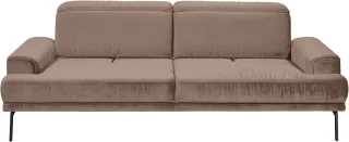 Musterring 3-Sitzer "MR 4580" inkl. Kopf- und Sitztiefenverstellung, Fuß schwarz, B228 x T103 cm