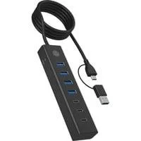 IB-HUB1737-C3, USB-Hub schwarz
