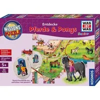 Kosmos Puzzle KOSMOS 683672 - Wissenspuzzle Junior Entdecke Pferde & Ponys, Puzzleteile