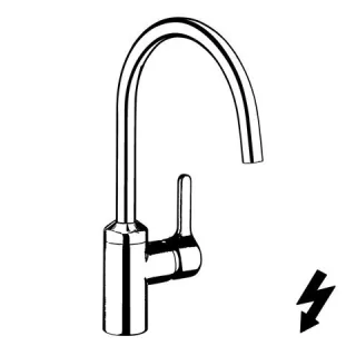 Kludi Spültisch-Einhebelmischer DN 10 BINGO STARNiederdruck edelstahlfinish 428099678