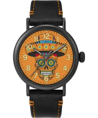 Timex Waterbury Standard Dia De Los Muertos Schwarz Herren Armbanduhr TW2V67700