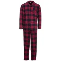 Henry Terre Pyjama Kent Langarm - Karo Look Hemdkragen durchgeknöpft Tartan Holzfäller